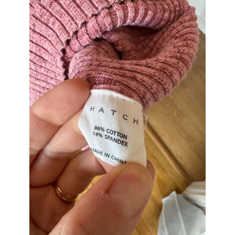 HATCH The Penelope Rib Knit Dress in Rose Melange Size 2/Medium - Picture 5 of 7